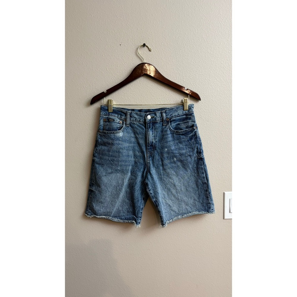 Polo Ralph Lauren Denim Shorts Size 20 Sullivan Slim Raw Hem Blue Jean Shorts